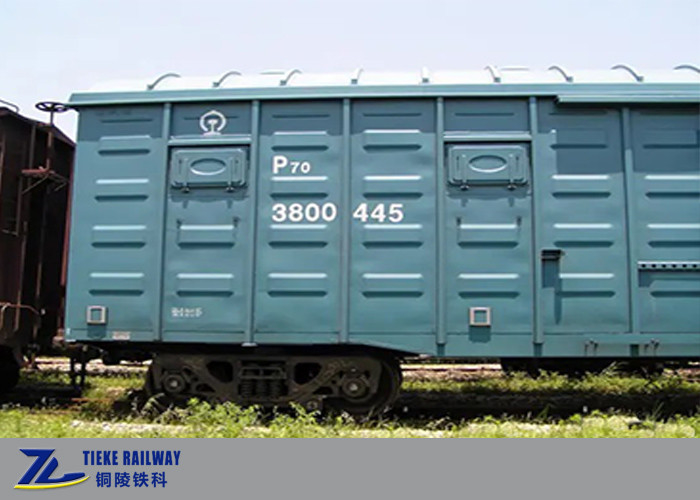 1435 मिमी गेज माल ट्रेन वैगन 70t एंटी करप्शन रेलवे बॉक्स कार