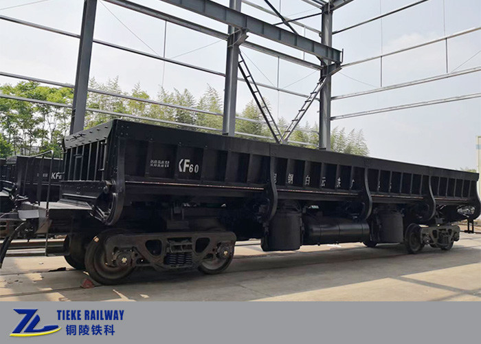 लो साइडेड ओपन गिट्टी साइड डंप कार एयर टिपिंग सिलेंडर 60t लोड एएआर स्वीकृत