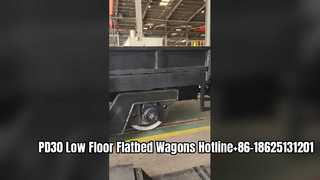 पीडी30 लो फ्लोर फ्लैटबेड वैगन 30टी पे लोड मेट्रो/लाइट रेल मेंटेनेंस वैगन